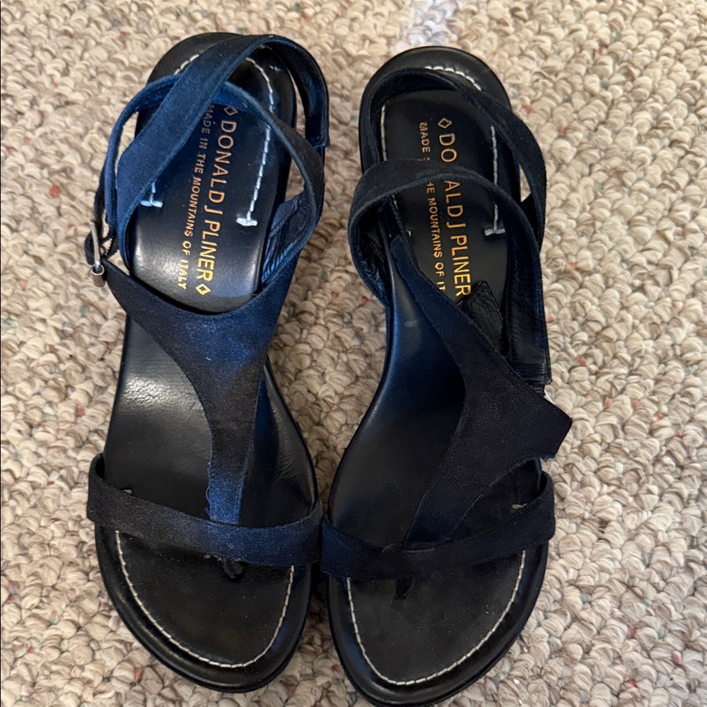 Donald J. Pliner Black Strappy Sandals